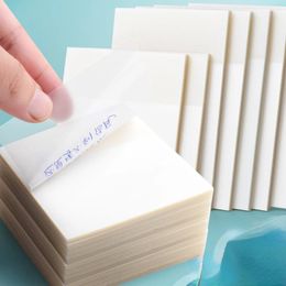 50sheets Transparent Sticky Note Self-adhesive Memo Pad Students School Office Supplies Stationery Daily To Do It Cheque List