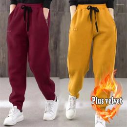 Women's Pants 5xl Thicken Sweatpants Womens Warm Plus Velvet Harem Snow Fashion Boyfriend Pantalones High Waist Winter Trouser