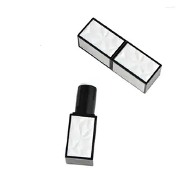 Storage Bottles Superior Quality Empty Refillable Lipstick Tube Patch Black And White Strips Spot Lip Gloss Container Packaging 20pcs/lot
