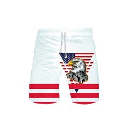 Skull Eagle USA Flag 3D Board Shorts Trunks Summer New Quick Dry Beach Swiming Shorts Men Hip Hop Short Pants Beach clothes