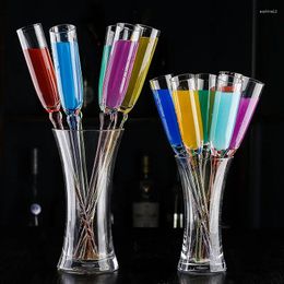 Wine Glasses Acrylic PC Cocktail Cup Plastic Non-break Beach Champagne Flutes Dishwasher-safe Whiskey Goblet