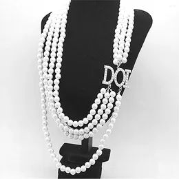 Choker Drop Four Layers Statement Pearl Organisation Souvenir Gifts Club Daughters Of Isis DOI Necklaces For Lady