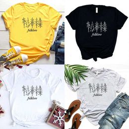 Music Woman's Fashion T Shirts Folklore Women Cotton Oversized Graphic Tee Gothic Hip Hop Clothes Ee ee