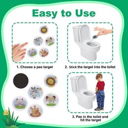 5pcs Potty Training Stickers Toilet Color Changing Stickers Pee Targets Potty Training Seat Stickers Urinal Bullseye for Kids
