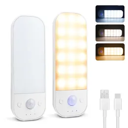 Wall Lamps Ultra-thin Human Body Induction Magnetic Lamp USB Charging Smart Wine Cabinet Night Light 3colors LED Under