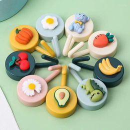 Hooks 1-4Pcs Cute Wall Key Holder Door Hanging Plastic Self Adhesive Hanger Cartoon Coat Towel Hook Home Decors