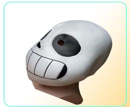 Latex Full Head Latex Sans Mask Cosplay Skull Mask Hood Masque Halloween Adult Kids Undertale Sans Masks Helmet Fancy Dress Game p8058783