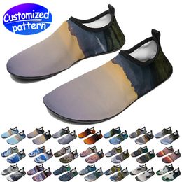 Customised Slipper Men's water shoes black white red blue green beige pink grey casual men's and women's sports shoes outdoor walking jogging customization 110-2