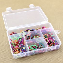 5 grid fixed grid plastic box with lid transparent mobile phone accessories parts storage box Jewellery product packaging box