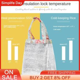 Dinnerware Portable Insulation The Actual Insulated Lunch Bag With Shoulder Strap Package Office