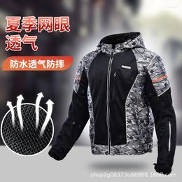 Racing Jackets Mesh Motorcycle Riding Suit For Men Breathable Windproof Waterproof And Anti Drop Jacket Black Camouflage