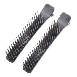 Hair Clips Large Size Hairdressing Section Clamps With Comb Plastic Hairpins Clamp Diy Salon Cutting Dye Styling Tools One Pc Opp Bag Dh5J2