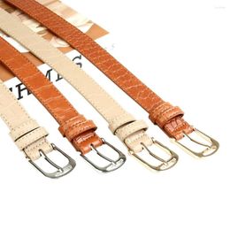 Belts Pin Buckle PU Leather Belt Elegant Dress Decor Solid Color Women Waistband Jeans Trouser All-match Thin Waist Daily