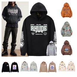 designer hoodies rhudes hoodie jumper designer mens Sweater Men Women Fashion Streetwear Pullover Loose Hoodie Couple Top Cotton Classic trend street print hoodie