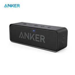 Portable Speakers Anker Soundcore portable wireless Bluetooth speaker with dual driver rich bass 24 hour playback time 66 feet Bluetooth range and builtin microp