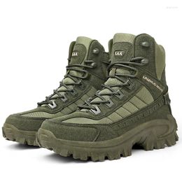 Fitness Shoes Autumn Winter Waterproof Green Men's Military Boots Outdoor Trekking Breathable Chunky Tactical Men Botas Militares