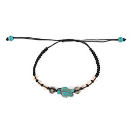 2Pcs New Sea Turtle Beads Bracelets For Women Men Classic Natural Stone Elastic Friendship Bracelet Beach Jewellery Gifts