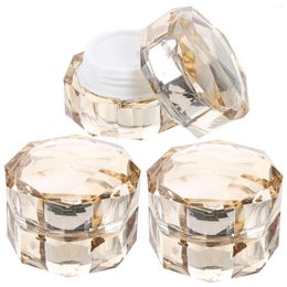 Storage Bottles 3 Pcs Cream Sub Container Facial Containers Lids Makeup Caboodle Jars Sample Lotion Holder