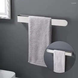 Hooks Stainless Steel Towel Rack Ring Bathroom Paper Holder Hanging Rod Toilet Free Punch Wall Home Organiser