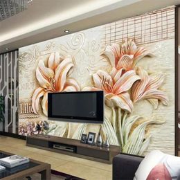 Wallpapers Wellyu Custom Po Wallpaper 3d Murals Stereo Relief Mural Open Living Room TV Background Wall Paper Papel De Parede