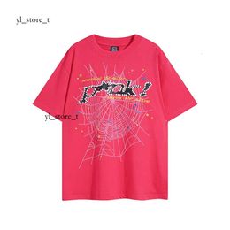 Male and Female T-shirt Singer Sp5der T shirt Spider Web Print Loose Casual Niche Trendy Brand Couple Pure Cotton Street Trendy Brand Designer T Shirts 7723