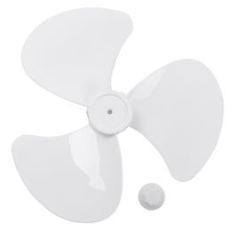 12/16inch Plastic Fan Blade 3/5 Leaves with Nut Cover for Standing Pedestal Fan Table Fanner General Accessories