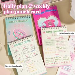Cute Planner Notebook Time Management Schedule Book Coil Notepad Ins Student Stationery School Office Supplies