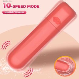 Other Health Beauty Items 10 speed vibrating Clit stimulates adult vibrating jumping love mini lipstick G-spot vaginal vibrator Y240402