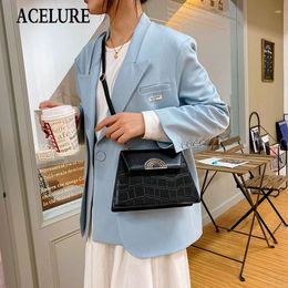 Bag ACELURE PU Leather Messenger Bags Shopping Small Handbags All-match Fashion Solid Color Shoulder Crossbody For Women