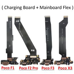 New For Xiaomi Poco F2 Pro F1 F3 X3 Pro USB Power Charging Board Connector Plug Port Dock With Mainboard Motherboard Flex Cable