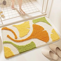 Carpets Ins Scenery Tufted Rugs Doormat Soft Fluffy Floral Carpet Area Rug Bathroom Kitchen Entry Floor Mats Absorbent Anti Slip Bathmat