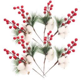 Decorative Flowers Christmas Berries 10pcs Holly And Red Artificial Xmas Tree 305 X 7cm