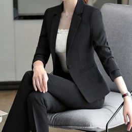 Women's Suits Button Spring Summer Thin Notched Loose Solid Blazers Skinny Business Casual Office Lady Fashion Formal Women Clothing 2024