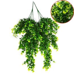 Decorative Flowers 80cm Artificial Plant Green Ivy Leaf Garland Plastic Wall Hanging Vine Home Garden Decoration Wedding Party Fake Wreath