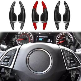 ABS Shifter Gear Paddles For Chevrolet C-amaro 20 16-20 22 Shift Paddles Extended Steering Wheel Carbon Stickers