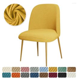 Chair Covers Polar Fleece Small Duckbill Cover Nordic Curved Dining Accent Household Elastic Seat Slipcovers For Kitchen