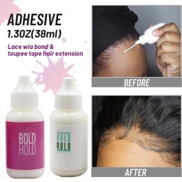 Adhesives Wig Glue Waterproof Front Lace Wig Glue Private Label Strong Hold Lace Glue Wig Accessories for Frontal Closure Toupee 38ml