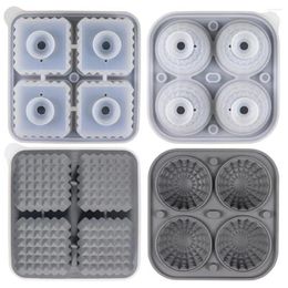Baking Moulds Ice Ball Maker Square Cube Tray Silicone Set For Summer Cocktails Whiskey Easy Refrigerator Making