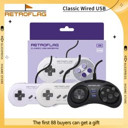 Gamepads Retroflag Classic Wired USB Gamepad For Raspberry Pi Windows Nintendo Switch Controller Classic USB J/U/M