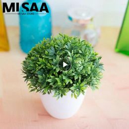 Decorative Flowers Handcrafted Details Green Bonsai No Need For Watering Or Sunlight Easy Care Tree With Pot Natural-looking