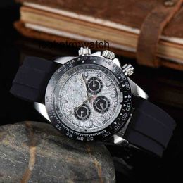 Orologio automatico RLX Moda Uomo di lusso Orologi di design Orologi Orologi Meteorite Orologio da uomo con cinturino in acciaio a tre occhi e sei aghi