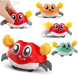 Electric/RC Animals Crling Crab Tummy Time Baby Sensory Toys Infant Learning Crl Toddler Development Babies Interactive Walking Birthday Gift YQ240402
