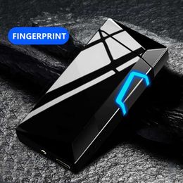 Power Display Arc Flame New Year Design Lighter USB Pulse Cigar Plasma Lighters Men Gifts for Boyfriend