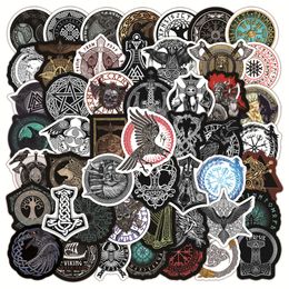 50/100pcs Mysterious Viking Pirates Style Stickers Frost Nordic Giant Wolf Defence Totem Symbol Rune Toys Cool Decal Sticker