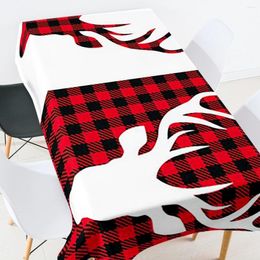 Table Cloth Moose Striped Plaid Tablecloth Family Party Thanksgiving Christmas Decoration Wedding Creative Tablecloths Manteles