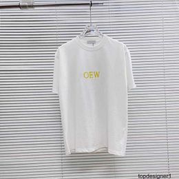 Designer LU Luojia Correct Version High Version 24SS New Letter Embroidered Short Sleeve Casual Fashion Unisex Style K9OJ