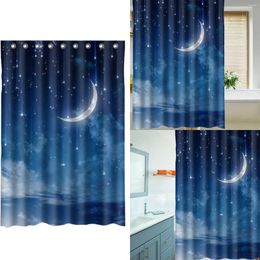 Shower Curtains Fabric Pinstripe Curtain Digital Printed Polyester Bathroom Hanging