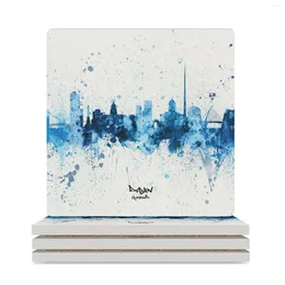 Table Mats Dublin Ireland Skyline Ceramic Coasters (Square) Mat For Dishes Cup Tea