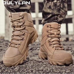 Fitness Shoes Military Combat Boots For Men Women Tactical Winter Warm Camping Snow Fashion Army Desert Hiking Sneakers