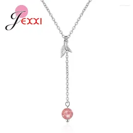 Pendant Necklaces High Quality Korean Charm Necklace Genuine 925 Sterling Silver Est Models Women Girls Engagement Anniversary Jewelry
